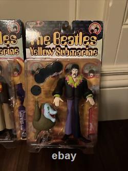 The Beatles Yellow Submarine COMPLETE SET Action Figures 1999 McFarlane Toys NEW
