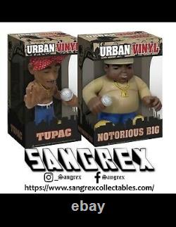 Tupac 2Pac & Notorious Big Funko 2012 Hip Hop Toy Figure Set of 2 / RARE