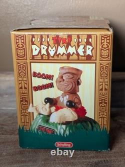 VTG SCHYLLING TIKI DRUMMER Musical with Motion Free Shipping WORKS Great 2004