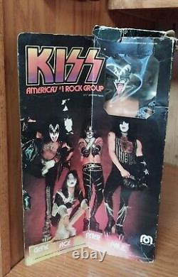Vintage 1977 Mego Corp KISS 12 Gene Simmons Action Figure Doll & Box