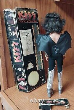 Vintage 1977 Mego Corp KISS 12 Gene Simmons Action Figure Doll & Box