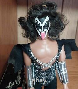 Vintage 1977 Mego Corp KISS 12 Gene Simmons Action Figure Doll & Box