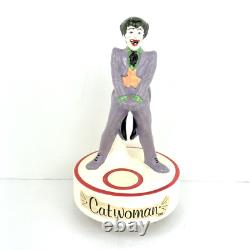 Vintage 1978 The Joker Villain/Catwoman Ceramic Music Box MISPRINT Works