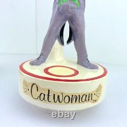 Vintage 1978 The Joker Villain/Catwoman Ceramic Music Box MISPRINT Works