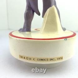 Vintage 1978 The Joker Villain/Catwoman Ceramic Music Box MISPRINT Works