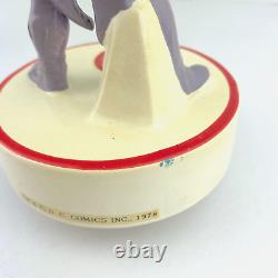 Vintage 1978 The Joker Villain/Catwoman Ceramic Music Box MISPRINT Works