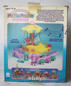 Vintage 1990 My Little Pony Petite Ponies Prancing Pretty Carousel Hasbro New