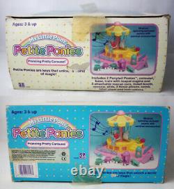 Vintage 1990 My Little Pony Petite Ponies Prancing Pretty Carousel Hasbro New