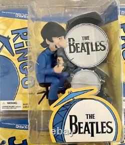 Vintage 2004 McFarlane Toys The Beatles Cartoon Figures Complete 4 Set Rare