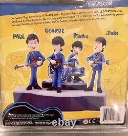 Vintage 2004 McFarlane Toys The Beatles Cartoon Figures Complete 4 Set Rare