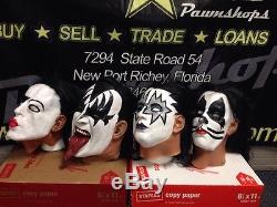 Vintage Kiss Mask Set Gene Simmons, Paul, Peter, ace 1997 Spencer Gifts