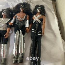 Vintage Mego Kiss 12 Action Figure Lot Simmons Frehley Stanley Criss Band
