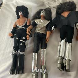 Vintage Mego Kiss 12 Action Figure Lot Simmons Frehley Stanley Criss Band