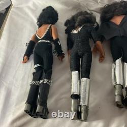 Vintage Mego Kiss 12 Action Figure Lot Simmons Frehley Stanley Criss Band