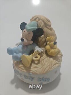 Vintage Mikey Mouse Pluto Music Box Spinner Disney Malaysia Goebel