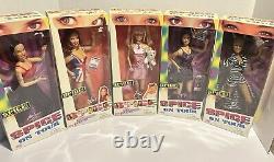 Vintage Spice Girls Girl Power On Tour 5 Doll Action Figure Lot Set New in Boxes