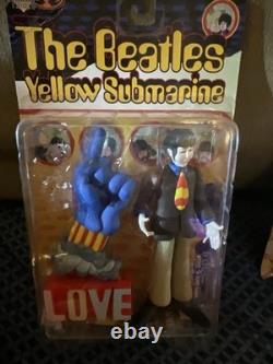 Vintage The Beatles Yellow Submarine SET of ALL 4 MCFARLANE Toys 1999 NEW Sealed