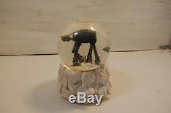 Vintgage Star Wars Dept 56 AT-AT vs Snowspeeder Musical Waterglobe ULTRA RARE