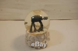Vintgage Star Wars Dept 56 AT-AT vs Snowspeeder Musical Waterglobe ULTRA RARE