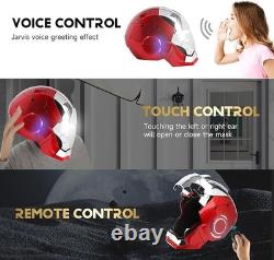YONTYEQ 11 Wearable JARVIS Voice Control Cosplay Iron Man MK5 Helmet SILVER
