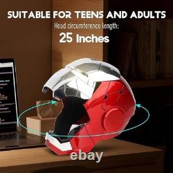 YONTYEQ 11 Wearable JARVIS Voice Control Cosplay Iron Man MK5 Helmet SILVER