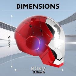 YONTYEQ 11 Wearable JARVIS Voice Control Cosplay Iron Man MK5 Helmet SILVER