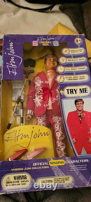 Yaboom Elton John Crocodile Rock Sound Action Figure with Microphone Stand & Shoes